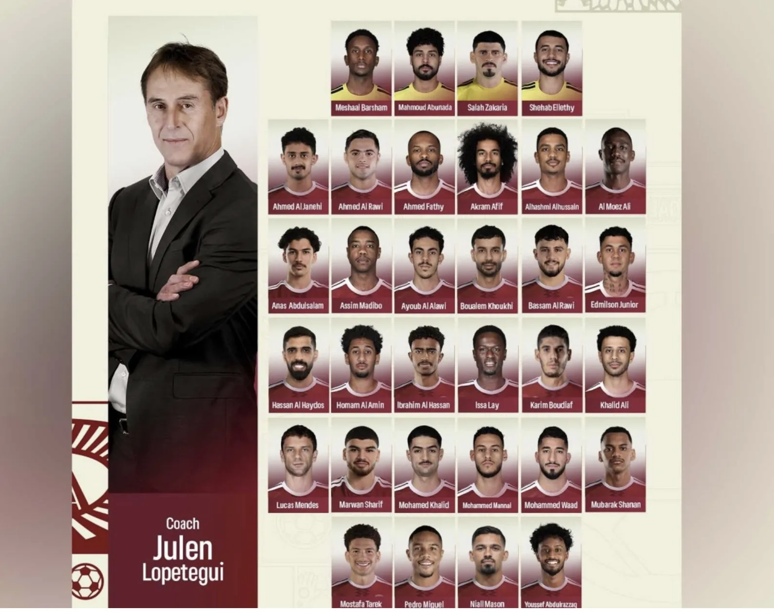 QFA announces national team squad for March training camp ahead of 2026 World Cup